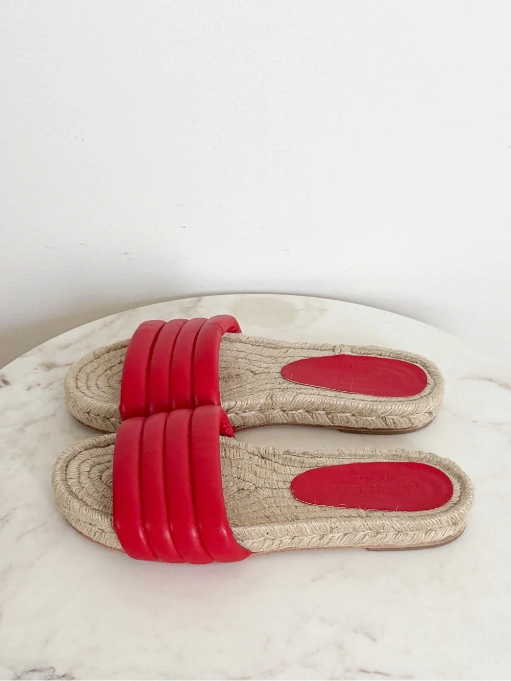 Marea New York Padded Espadrille Sandals Red Size 37 EU 6-6.5 US